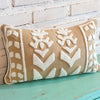 Luxury Cotton Cushion With Flower & Geometric Motif