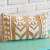 Luxury Cotton Cushion With Flower & Geometric Motif