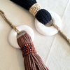 Boho Tassel with Ceramic Ring and Bead Detail