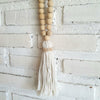 Long Wooden Beaded Tassels