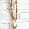 Gogo Necklaces Beaded Wooden with Shell2