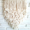 Small Natural Woven Macrame Wall Hanging With Beads