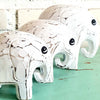 Small Carved Wooden Baby Elephants