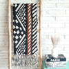 Black & Natural Abstract Design Cotton Tumanggal Runner