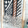 Black & Natural Abstract Design Cotton Tumanggal Runner