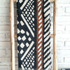 Black & Natural Abstract Design Cotton Tumanggal Runner