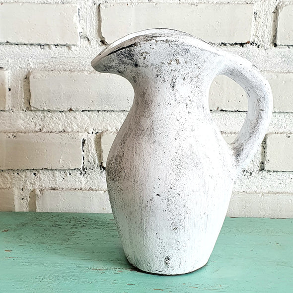 Pottery Jug Pitcher With Handle