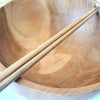 Natural Teak Noodle Bowl With Chop Sticks