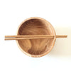 Natural Teak Noodle Bowl With Chop Sticks