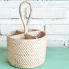 Cutlery Round Rattan Box With Handle