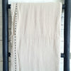 Cotton Throw Two Tone With Hand Stitched Detail and Fringe Edge