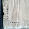 Cotton Throw Two Tone With Hand Stitched Detail and Fringe Edge