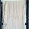 Cotton Throw Two Tone With Hand Stitched Detail and Fringe Edge