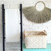 White Cotton Throw With Fringe