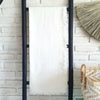 White Cotton Throw With Fringe