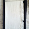White Cotton Throw With Fringe