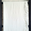 White Cotton Throw With Fringe