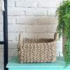 Set 3 Rectangle Shaped Woven Grass Basket (Small)