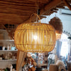 Round Natural Rattan Lantern Lamp Shade