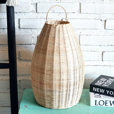 Wide Teardrop Rattan Lamp Shade