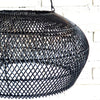 Black Dome Rattan Lamp Shade