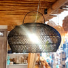 Black Dome Rattan Lamp Shade