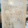 Tall Cylinder Rattan Lamp Shade with Fringe