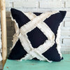 Cotton Cushion With Diamond Motif