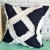 Cotton Cushion With Diamond Motif