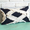 Cotton Cushion With Diamond Motif