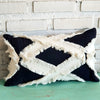 Cotton Cushion With Diamond Motif