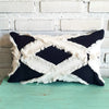 Cotton Cushion With Diamond Motif