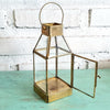 Style Rectangel Brass Candle Holder