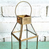 Style Rectangel Brass Candle Holder