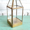 Style Rectangel Brass Candle Holder