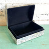 Mini Resin Jewelry Box With Mother Of Pearl Inlay (Flower)
