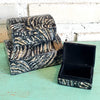 Mini Resin Jewelry Box With Mother Of Pearl Inlay (Line)
