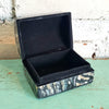 Mini Resin Jewelry Box With Mother Of Pearl Inlay (Line)
