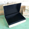 Mini Resin Jewelry Box With Mother Of Pearl Inlay (Line)