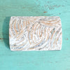 Mini Resin Jewelry Box With Mother Of Pearl Inlay (Line)