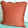 Hand-Stitch Cotton Cushion With Fringe