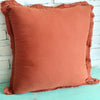 Hand-Stitch Cotton Cushion With Fringe