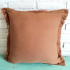 Hand-Stitch Cotton Cushion With Fringe