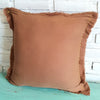 Hand-Stitch Cotton Cushion With Fringe
