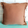Hand-Stitch Cotton Cushion With Fringe