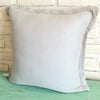 Hand-Stitch Cotton Cushion With Fringe
