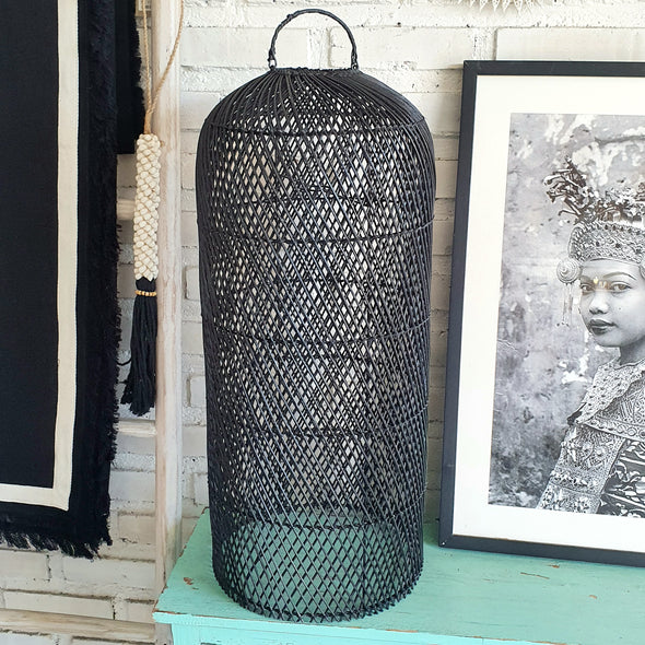 Tall Cylinder Rattan Lamp Shade