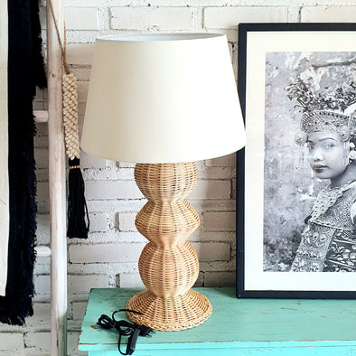 Tower Rattan Table Lamp