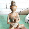 New Antique Resin Sitting Lady Candle Holder (BDG)