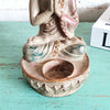 New Antique Resin Sitting Buddha Candle Holder (BDG)